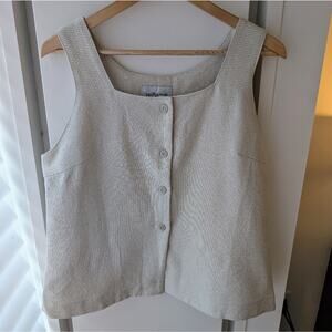 Reifhaus Katya Linen Vest in Shell XL